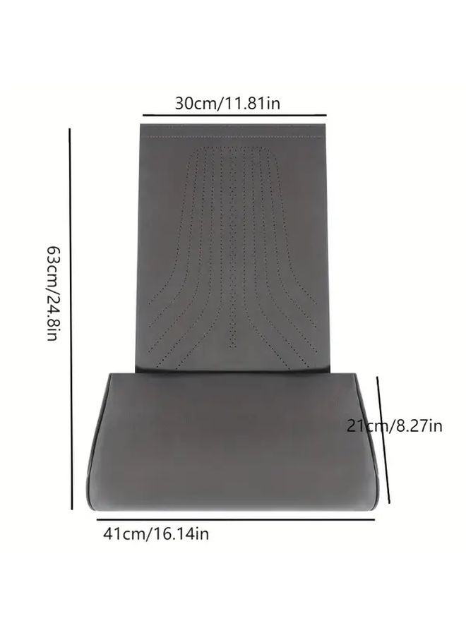 Black Car Seat Cushion 2pcs Extended Pad With Leg Support For Long Drives - Image 2